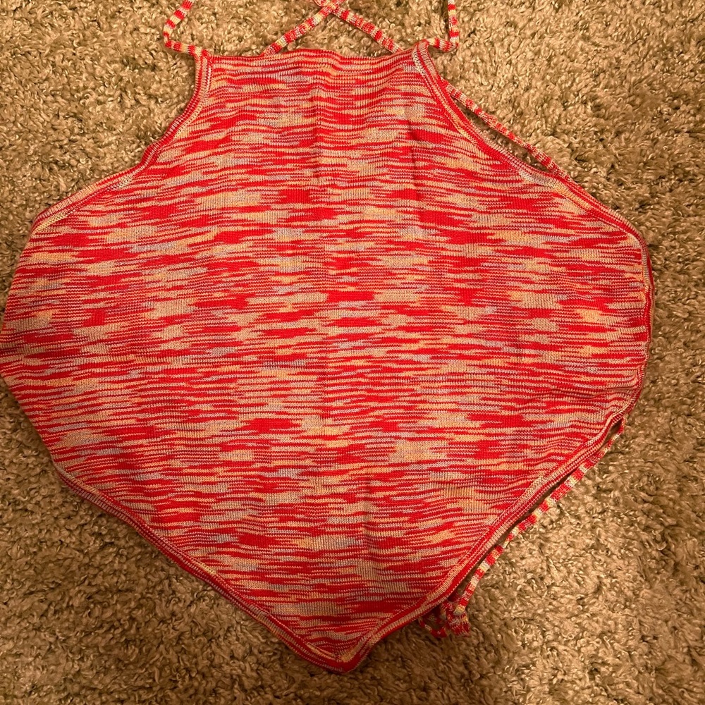 12th tribe open back diamond crop top